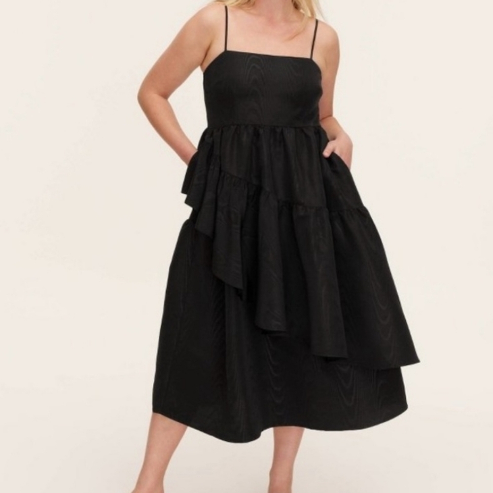kate spade Black Layered Midi Dress